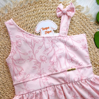  Vestido Favinho Lírios - Rosa 